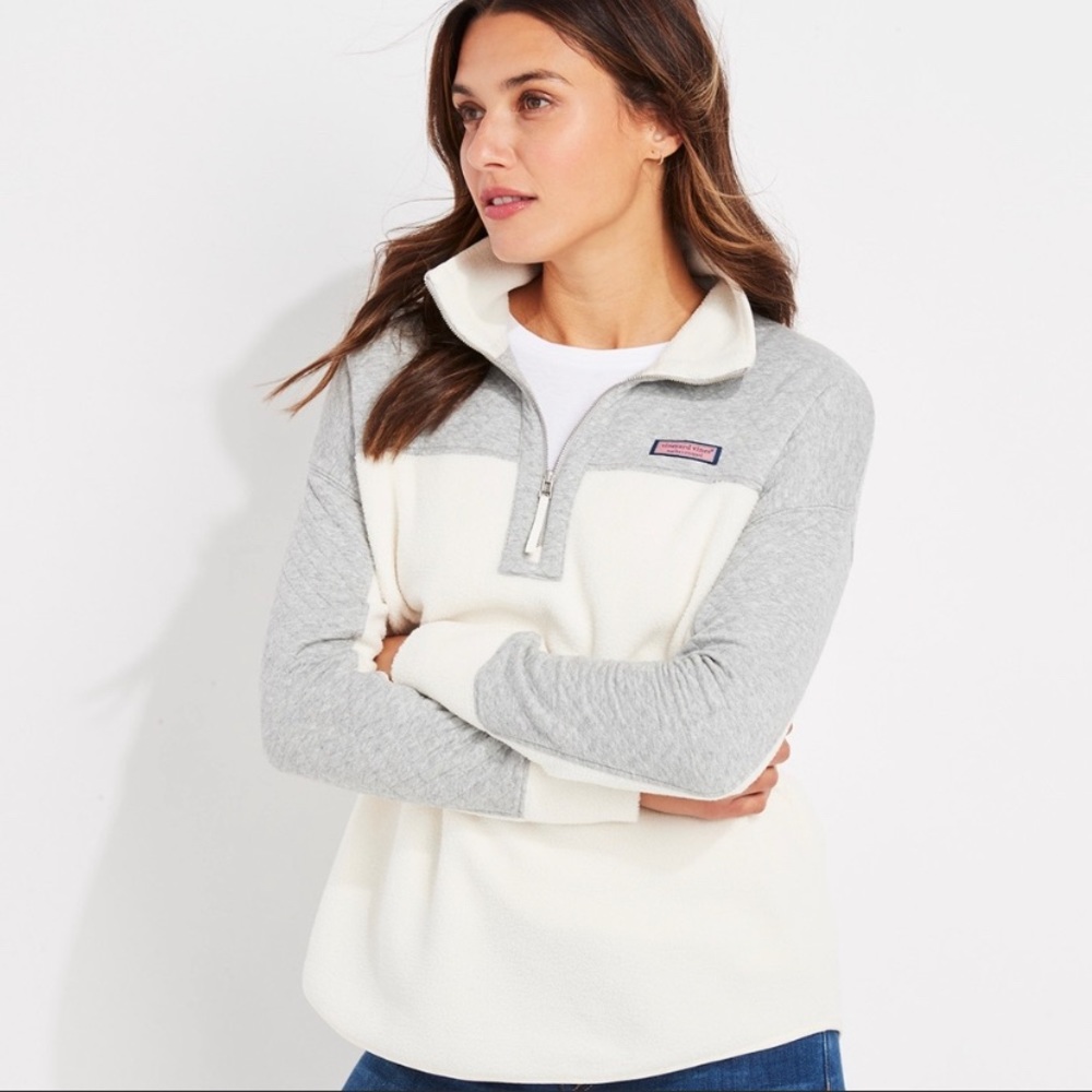 Vineyard vines mixed media fleece pullover size XL